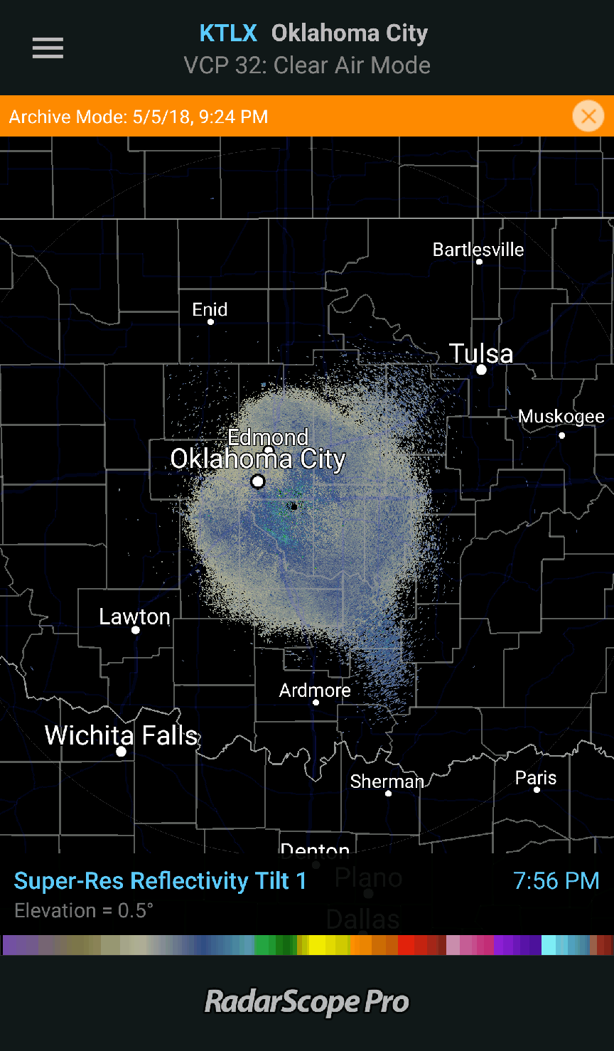 A rapid increase of reflectivity after sunset commonly referred to as “bloom.”