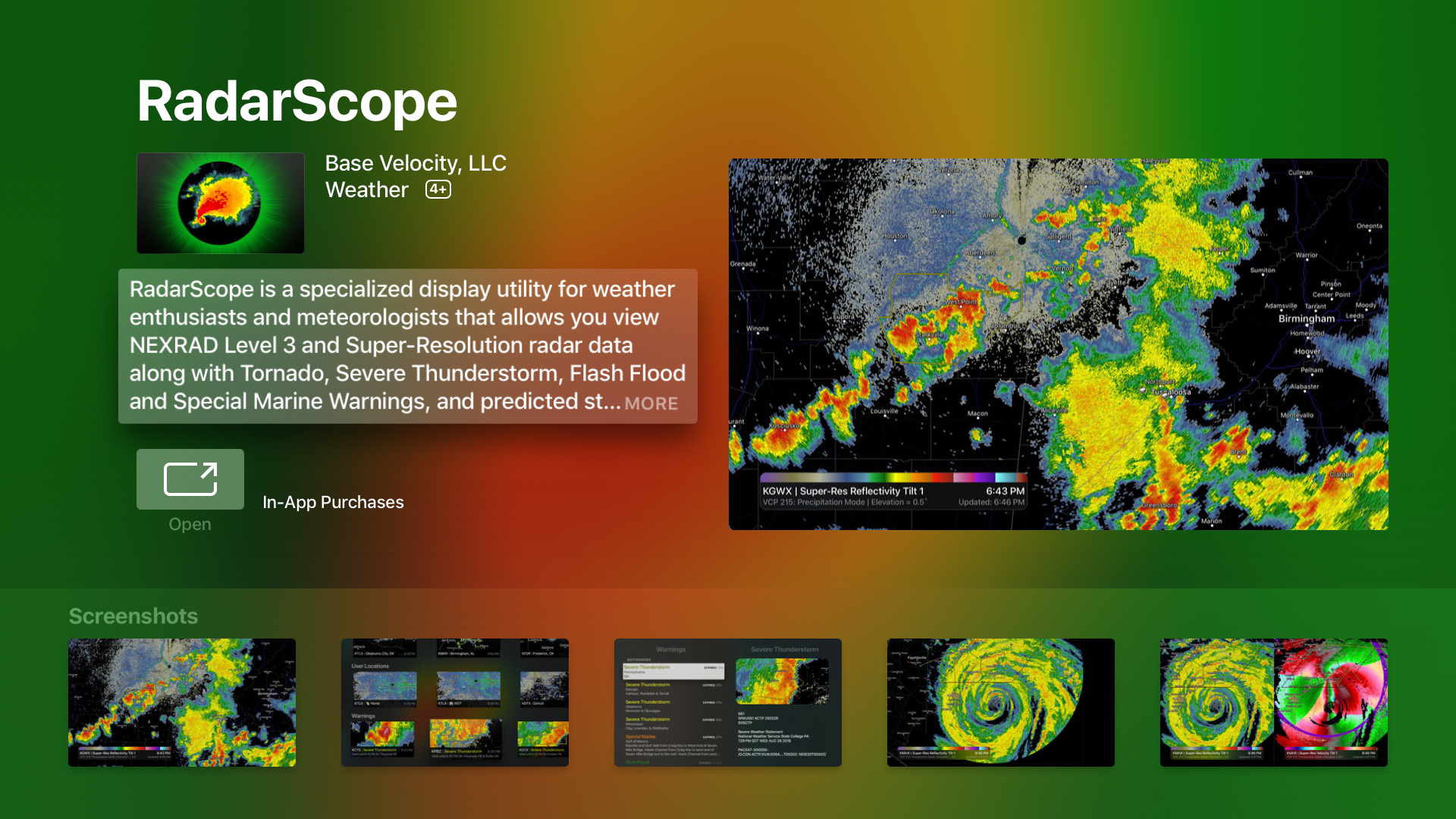 RadarScope for Apple TV