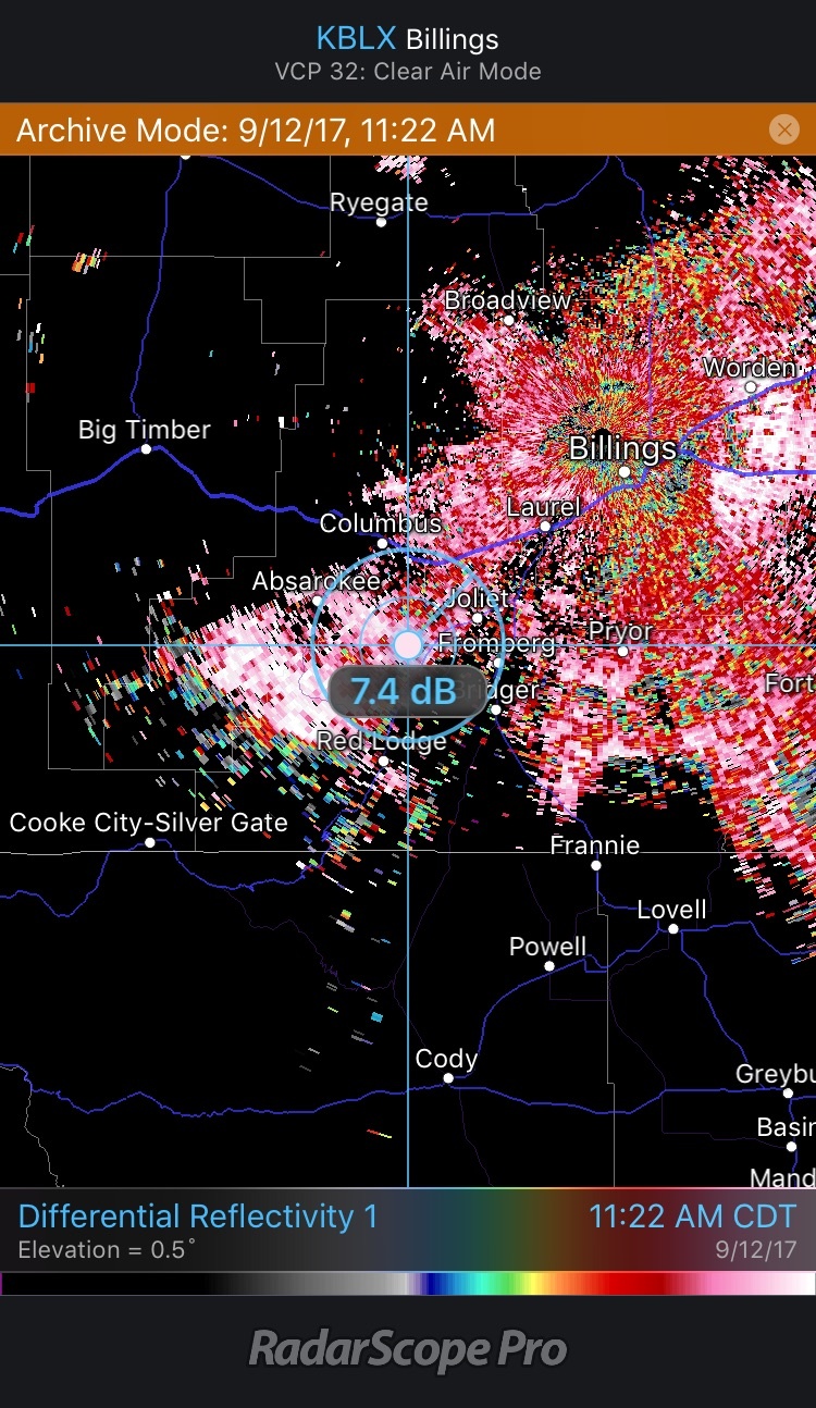 Montana Fires Differential Reflectivity